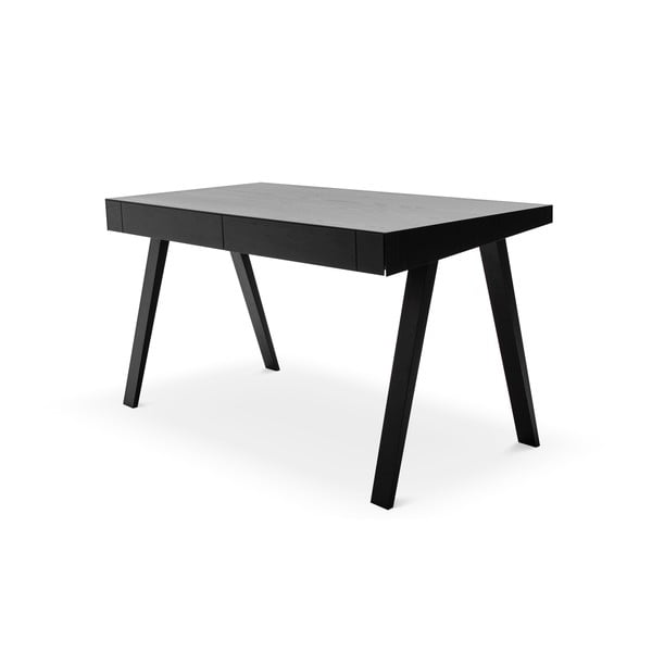 Черно бюро с крака от ясенова дървесина , 140 x 70 cm 4.9 - EMKO