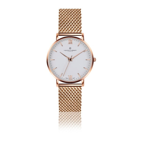 Дамски часовник с каишка от неръждаема стомана в розово злато Dent - Frederic Graff