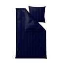 Тъмносиньо единично  спално бельо от дамаск 140x200 cm Noble – Södahl