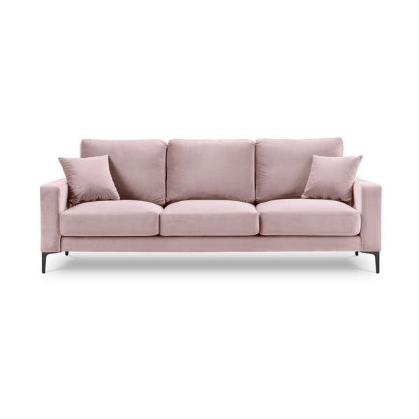 Розов кадифен диван , 220 см Harmony - Kooko Home