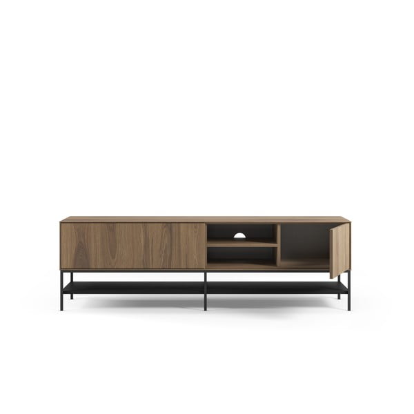 Маса за телевизор от дъбов декор  в естествен цвят 180x55x35 cm Amira – Marckeric-image-3