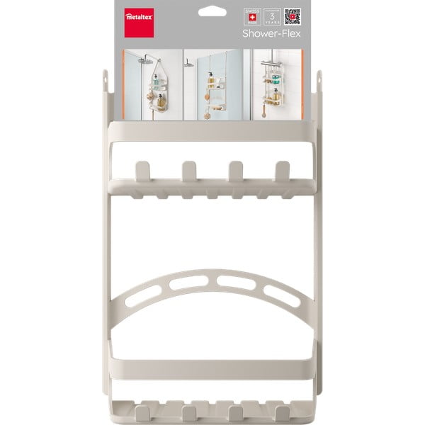Сив висящ пластмасов рафт за баня – Metaltex-image-3