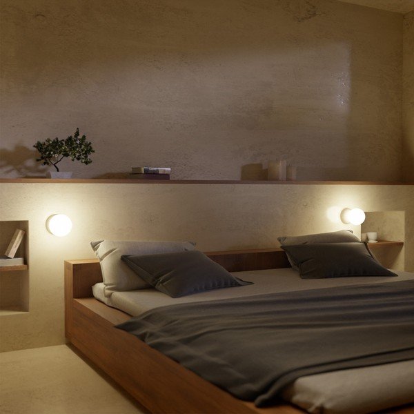 Сива стенна лампа, височина 10 cm Creta - SULION-image-2