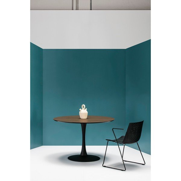 Кръгла маса за хранене с плот от орех , ⌀ 110 cm Oda - Marckeric-image-2