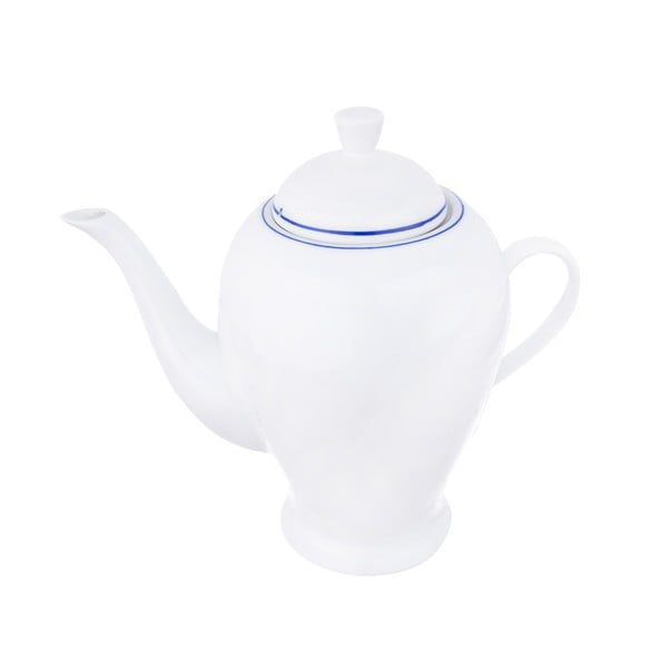 Чайник от бял порцелан с капак Blue Line, 1,2 л - Orion