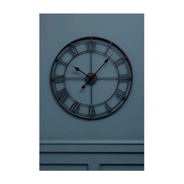 Černé nástěnné hodiny Premier Housewares Matt, ⌀ 59 cm-image-1