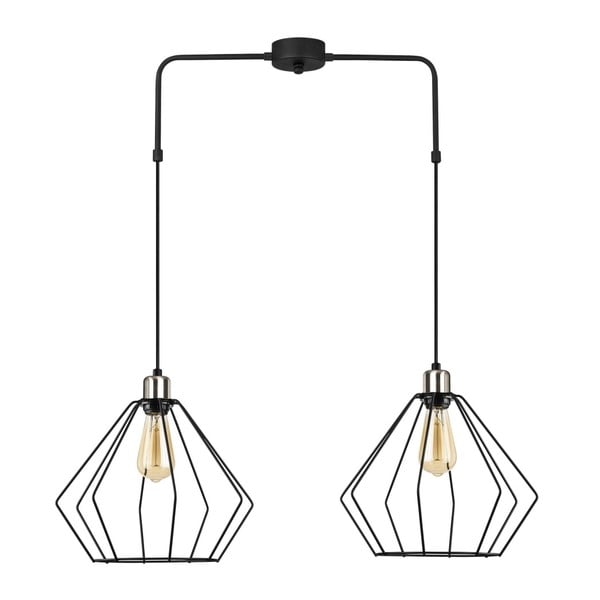 Černé kovové závěsné svítidlo Opviq lights Mueltan-image-4