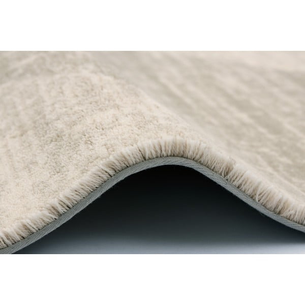 Бежов вълнен килим 133x190 cm Agnus Checkered – Agnella-image-3