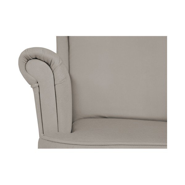 Béžové křeslo ušák Micadoni Home Pirla-image-4