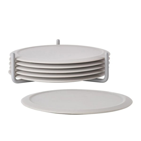 Светлосиви силиконови подложки в комплект от 6 броя с поставка Singles - Zone-image-2