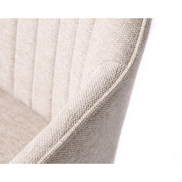 Бежов тапициран трапезен стол с подлакътници Nolan – Unique Furniture-image-4