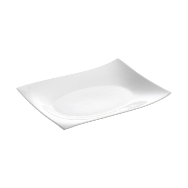Бяла порцеланова чиния Motion, 25 x 19 cm - Maxwell & Williams