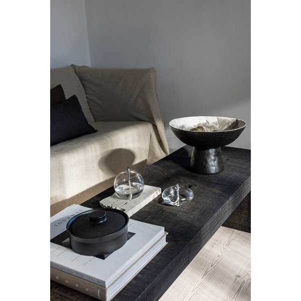 Глинена купа в цвят цлонова кост и черно ø 31,5 cm By Hand  – Mette Ditmer Denmark-image-2