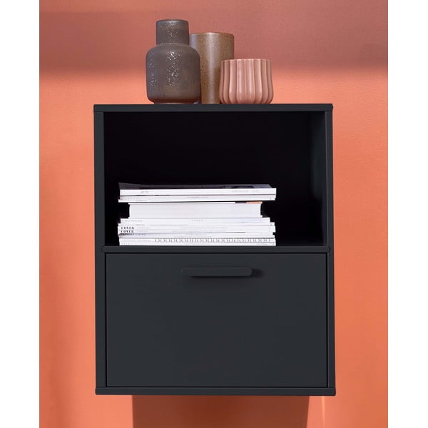 Черно стенно нощно шкафче от Hammel Keep - Hammel Furniture-image-1