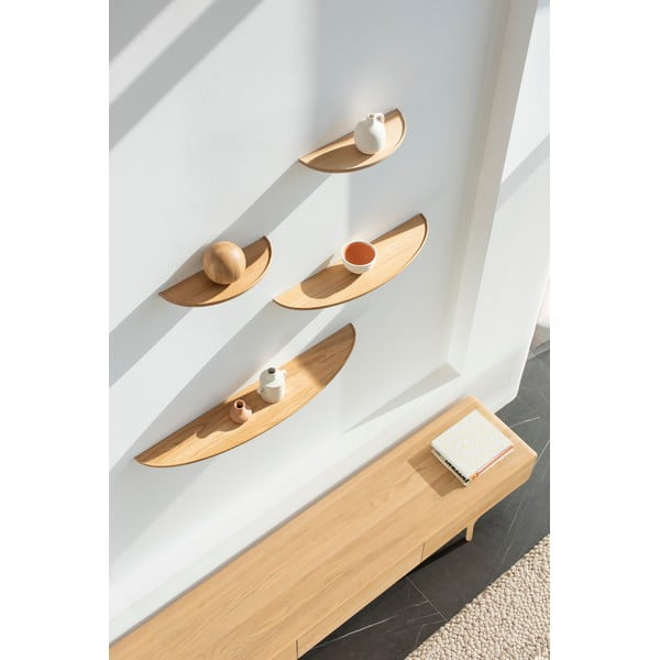 Рафтове от дъбова дървесина в естествен цвят Mu - Gazzda-image-1