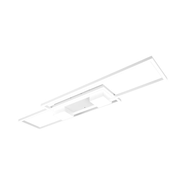 Бяло затъмняващо се LED осветително тяло за таван с дистанционно управление 28x100 cm Albany – Trio-image-1