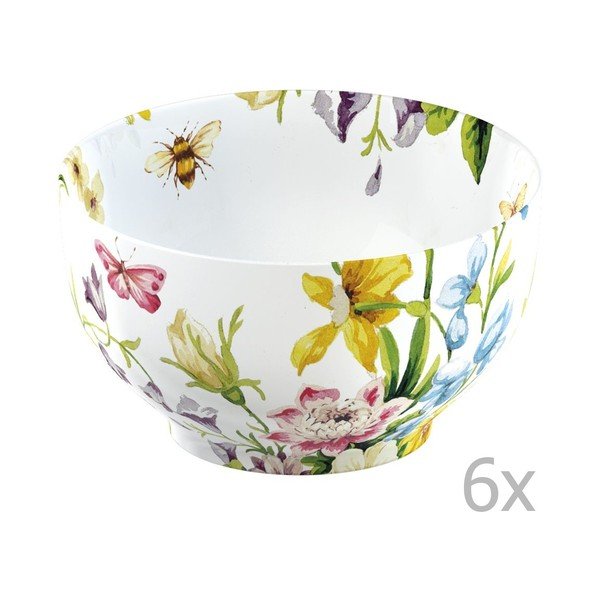 Sada 6 misek English Garden Floral