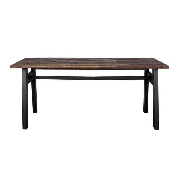 Jídelní stůl s černými ocelovými nohami Dutchbone Alagon Era, 200 x 91 cm