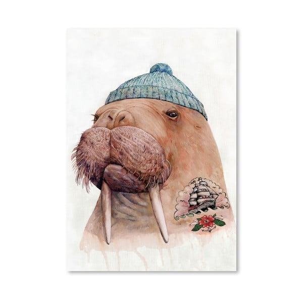 Plakát Tattooed Walrus, 30x42 cm