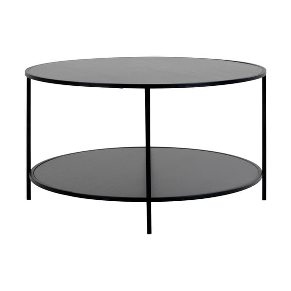 Черна кръгла маса за кафе с черен плот ø 80 cm Vita - House Nordic