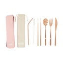 Прибори за хранене 6 бр. от неръждаема стомана в меден цвят Mimo – Premier Housewares