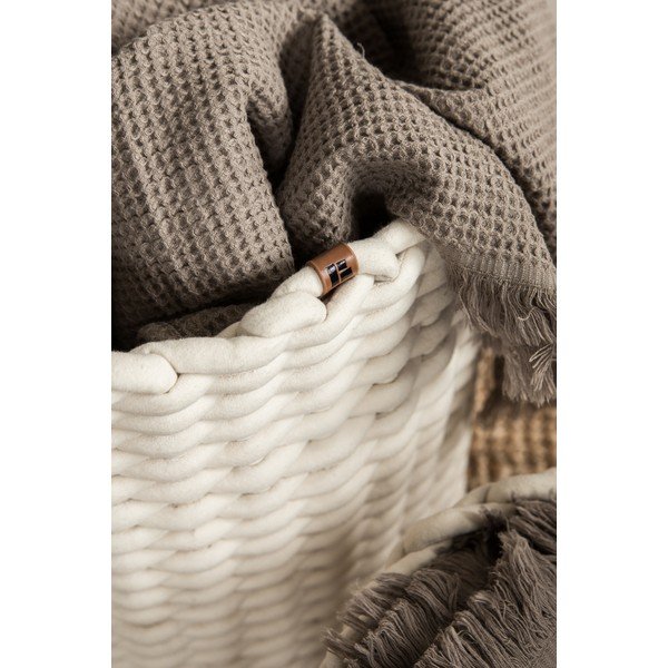 Текстилна кошница ø 40x40 cm Peach Skin Round XL – Bigso-image-2