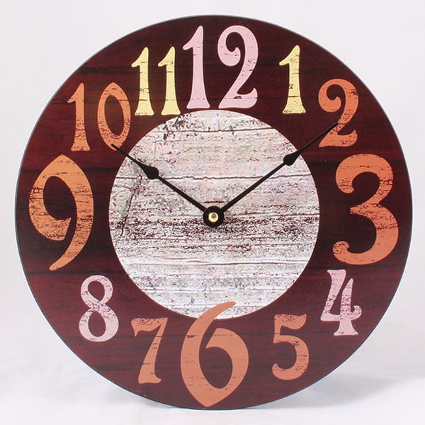 Dřevěné hodiny Numbers, 30x30 cm