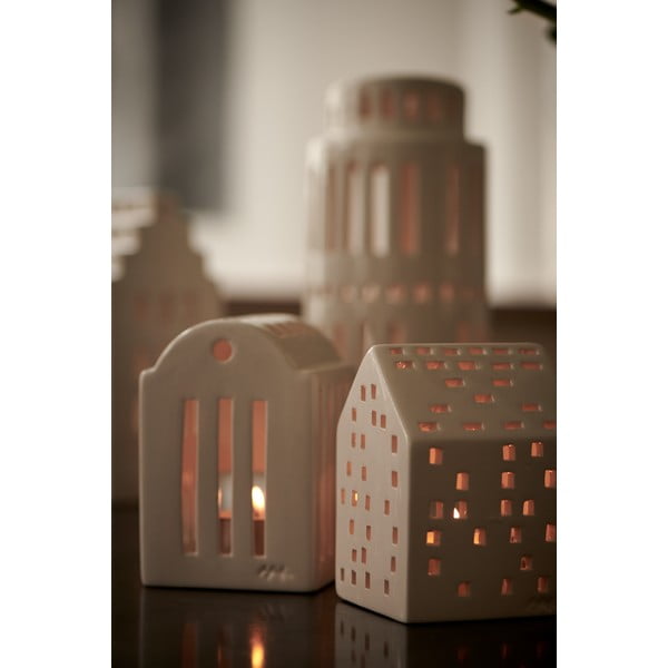 Бял керамичен свещник Urbania Lighthouse Smithy - Kähler Design-image-3