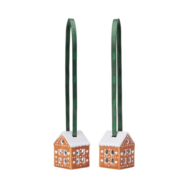 Керамични Коледни украси в комплект 2 бр. 5 cm Gingerbread – Kähler Design