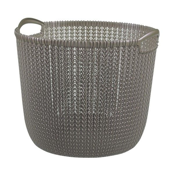 Кафява кръгла кошница за съхранение Knit - Curver