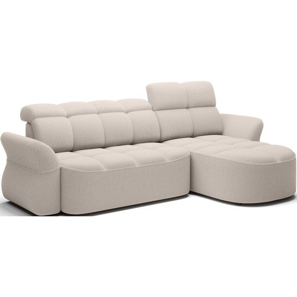 Бежов разтегателен ъглов диван с място за съхранение от букле (десен ъгъл) Beneth – ELTAP-image-2