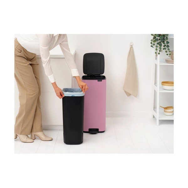 Розово стоманено кошче за боклук с педал 30 l Bo – Brabantia-image-2