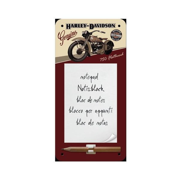 Zápisník na lednici Harley Davidson Genuine
