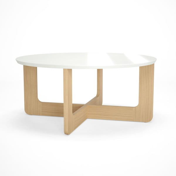 Бяла дървена маса за кафе Charlie - Artemob