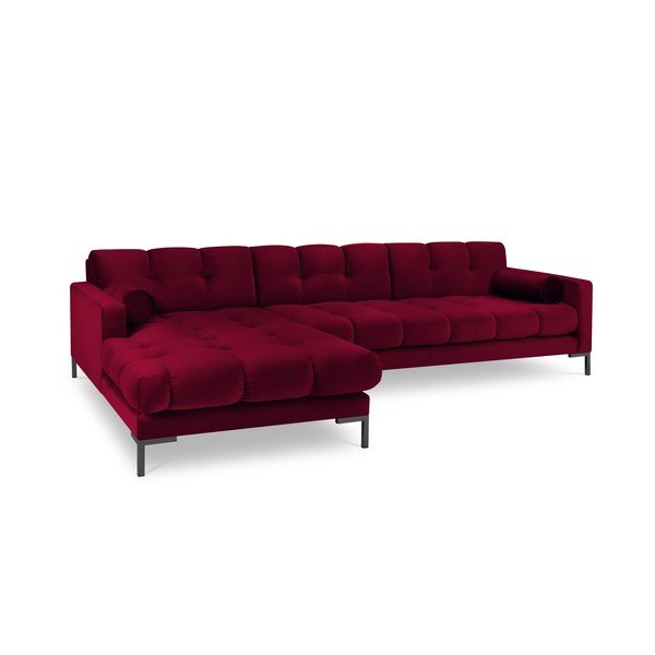 Ъглов диван от червено кадифе , ляв ъгъл Bali - Cosmopolitan Design-image-2