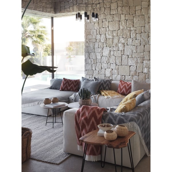 Горчичножълто каре със съдържание на памук , 140 x 180 cm Mallorca - Euromant-image-2