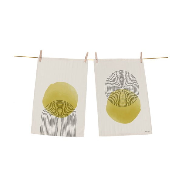 Комплект от 2 памучни кухненски кърпи , 70 x 50 cm Rising Sun - Butter Kings