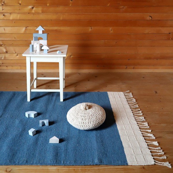 Син килим 150x100 cm Lucia - Nattiot-image-2