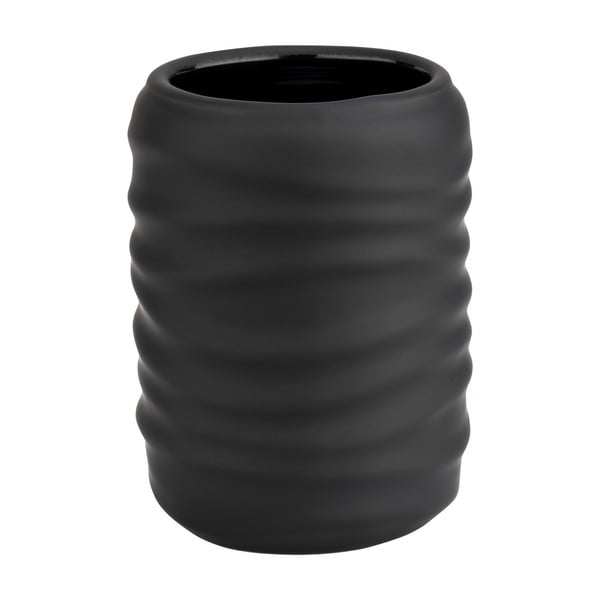 Черна керамична чаша за четки за зъби Illana – Wenko