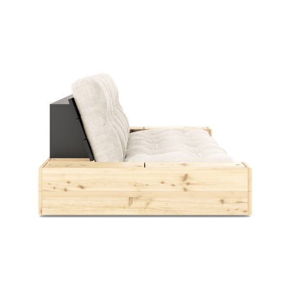 Бял разтегателен диван от велур 244 cm Base – Karup Design-image-3