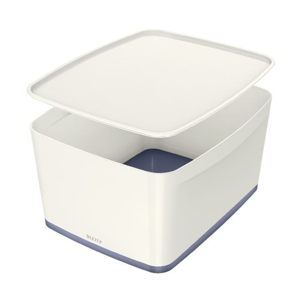 Бяла кутия за съхранение с капак Office, обем 18 л MyBox - Leitz