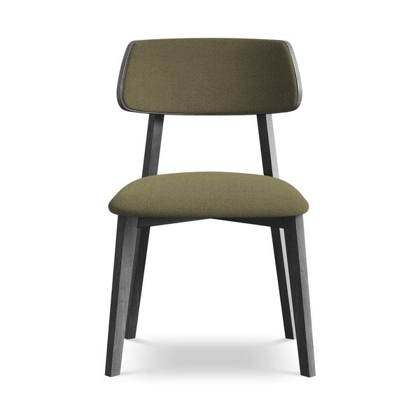 Зелен трапезен стол от масивна дървесина Niu – Makamii-image-1