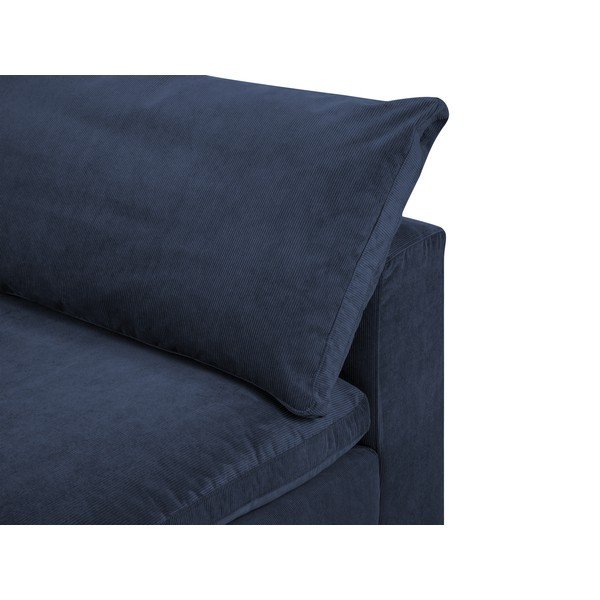 Тъмносиня средна част на модулен диван от велур Galaxy - Windsor & Co Sofas-image-4