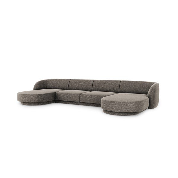 Сив ъглов диван Miley - Micadoni Home-image-3
