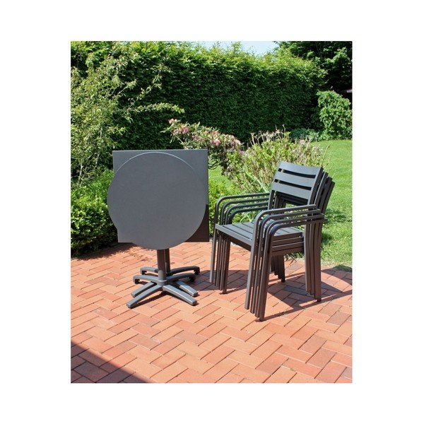 Сиво градинско кресло Treviso – Garden Pleasure-image-2