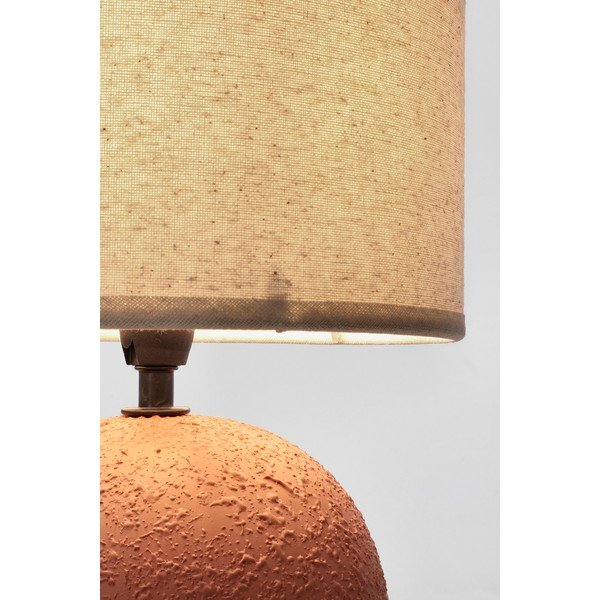 Теракотена керамична настолна лампа с текстилен абажур (височина 32 cm) Irvin – Yes Everyday-image-3