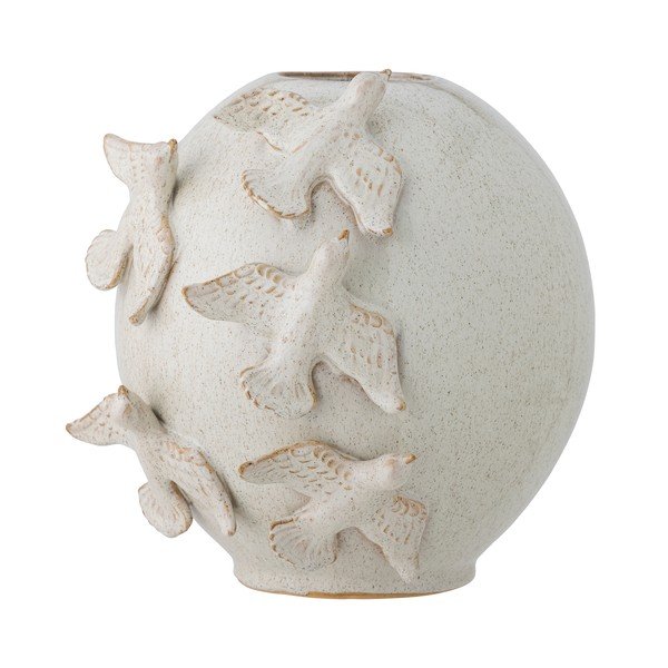 Кремава глинена ваза (височина 25 cm) Abira – Bloomingville-image-3