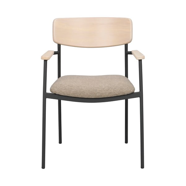 Трапезни столове в бежов и естествен цвят в комплект от 2 бр. Maymont – Rowico-image-2