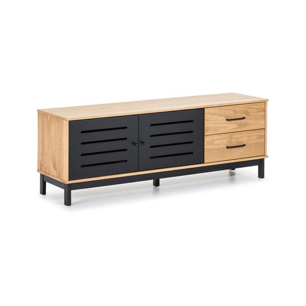 ТВ скрин с дървена конструкция и черни детайли Alessia - Marckeric-image-2