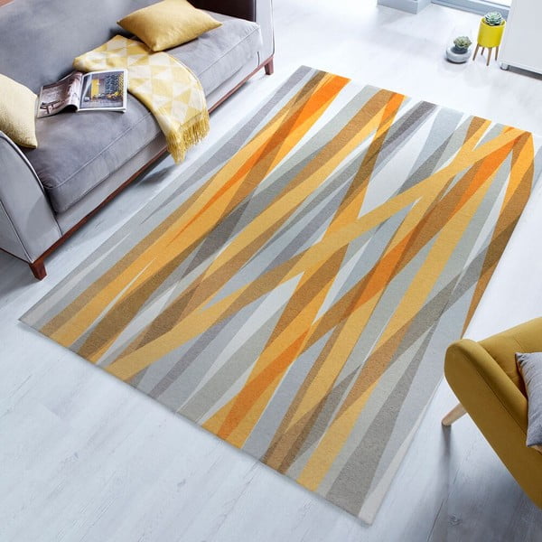 Оранжев/сив килим за миене 170x240 cm MATCH ISABELLA - Flair Rugs-image-1